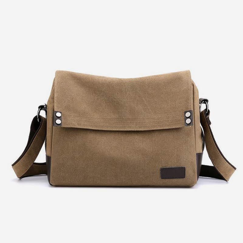 Lässige Messenger-Tasche aus Canvas mit großem Fassungsvermögen