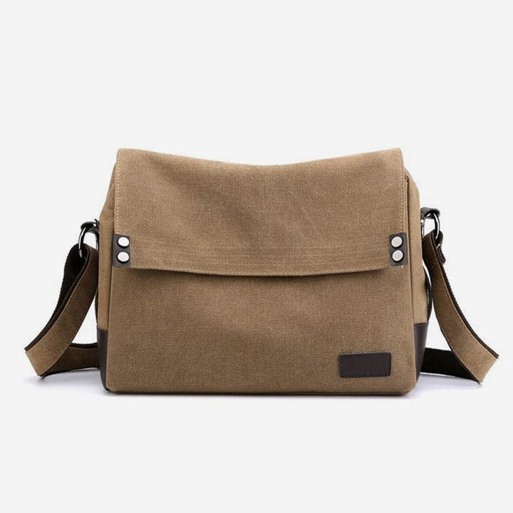 Lässige Messenger-Tasche aus Canvas mit großem Fassungsvermögen