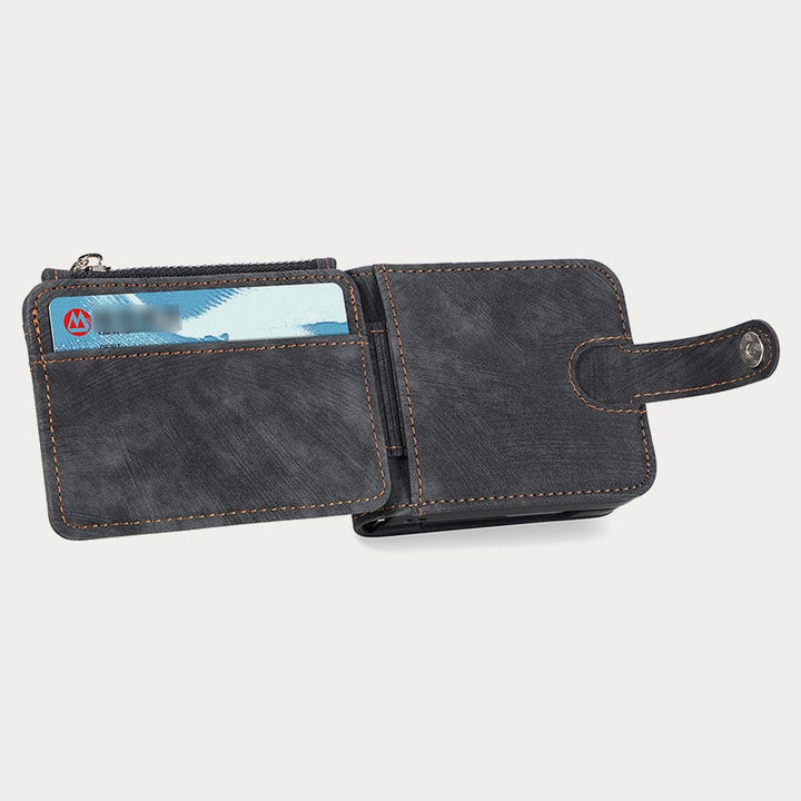 Handyhülle für Z Flip 6 / Z Flip 5 2-in-1 abnehmbare kleine Brieftasche