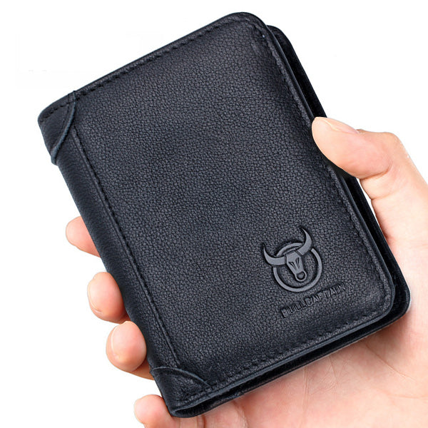 RFID-geschützte Geldbörse aus echtem Leder mit großem Fassungsvermögen