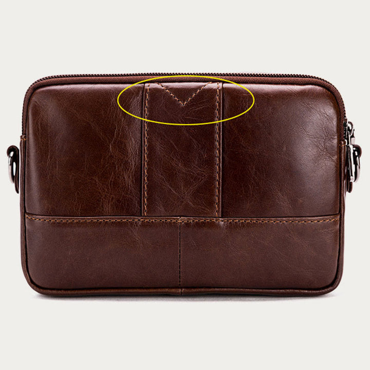 Leder-Gürteltasche für Herren, Retro, multifunktionale Umhängetasche für Handys