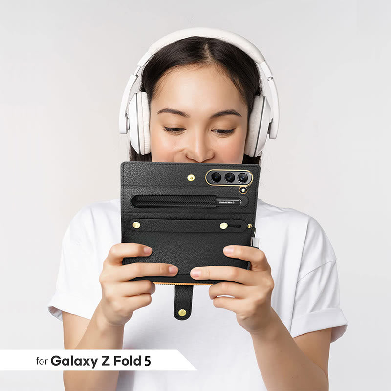 Samsung Fold Series Telefonhülle für Business RFID Kleine Geldbörse