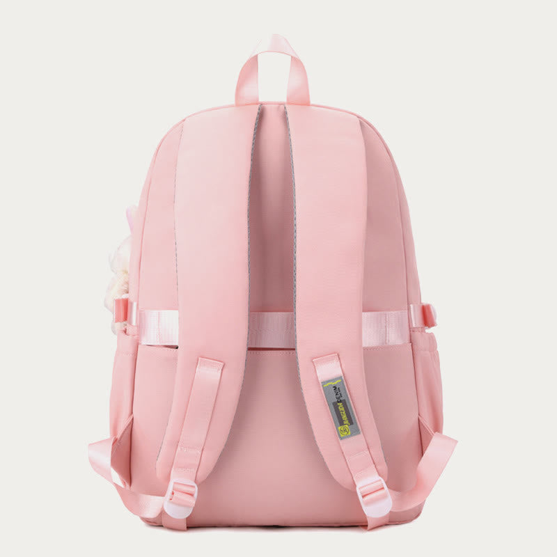 Rucksack für Damen, kariertes Muster, helle Farbe, einfache Schultasche
