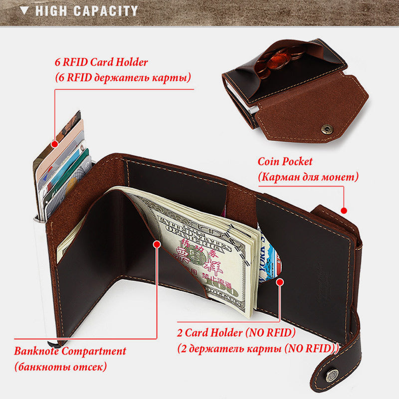 RFID Retro Kartenhalter Business Geldbörse