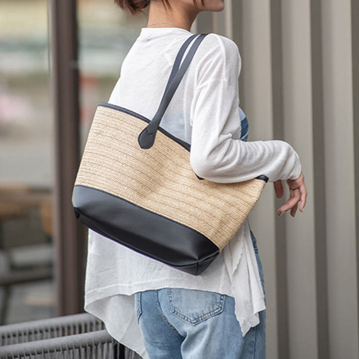 Tragetasche für Damen, einfache, lässige, tragbare Tasche mit großem Fassungsvermögen