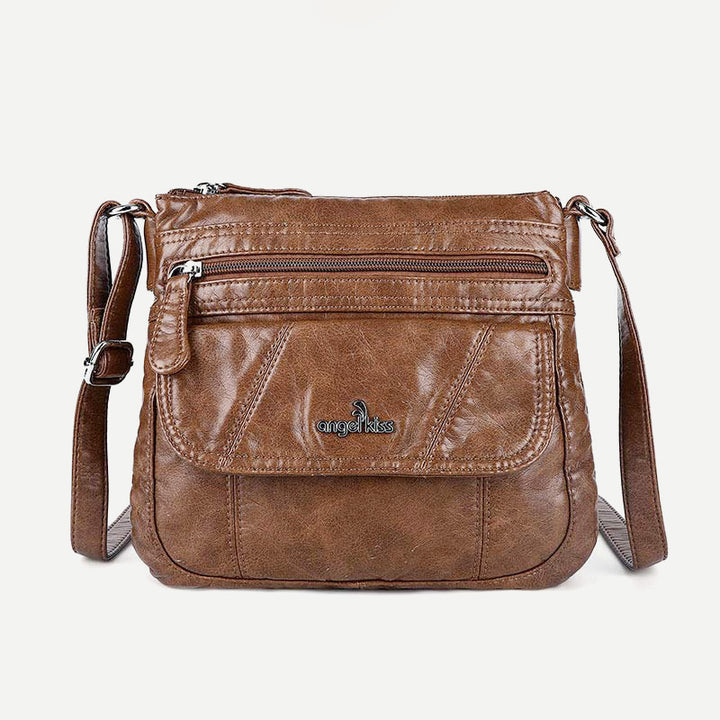 Damen Handtaschen und Geldbörsen Doppellagige Umhängetasche aus weichem Leder