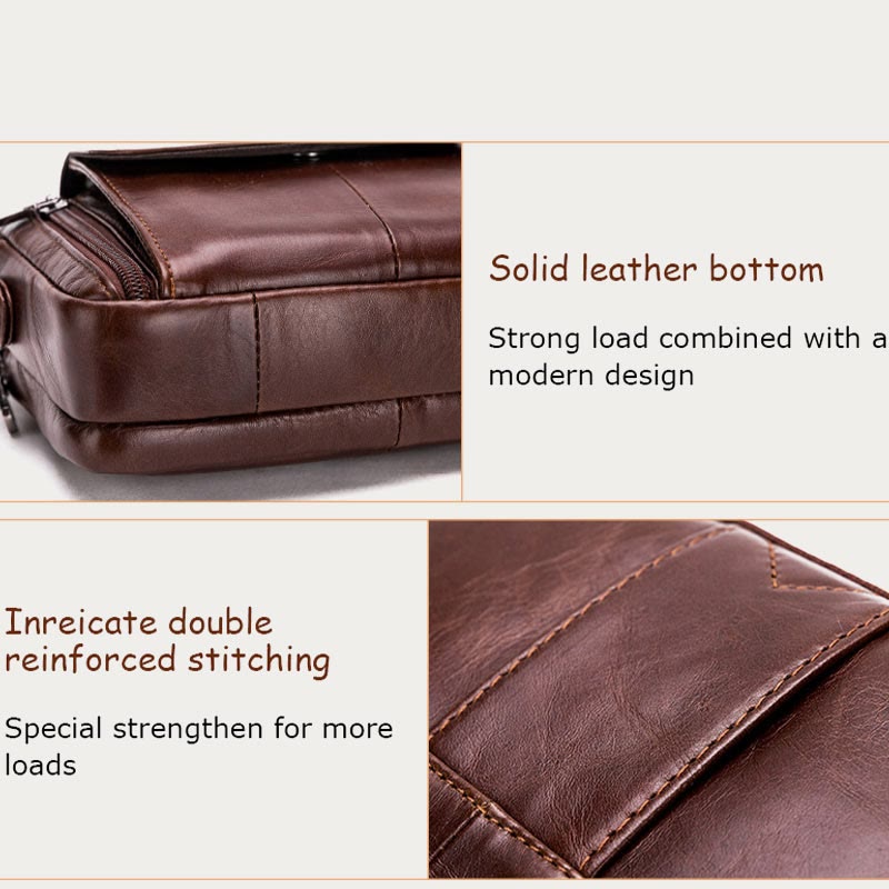 Leder-Gürteltasche für Herren, Retro, multifunktionale Umhängetasche für Handys