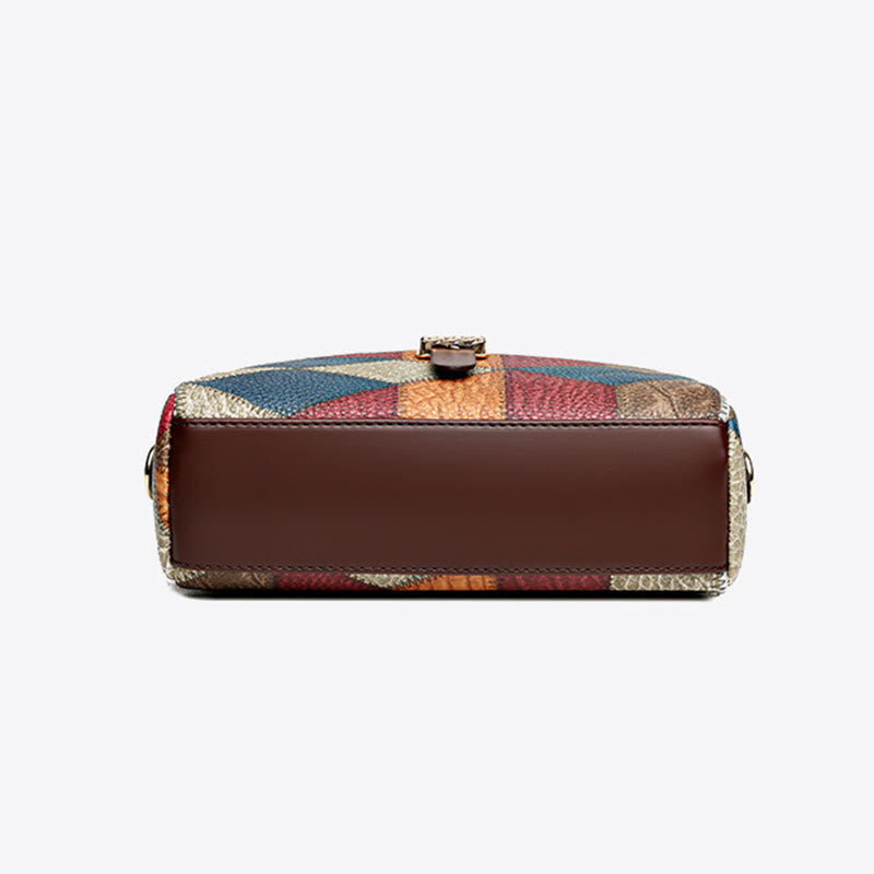 Umhängetasche in Kontrastfarbe für Damen, schicke Schultertasche