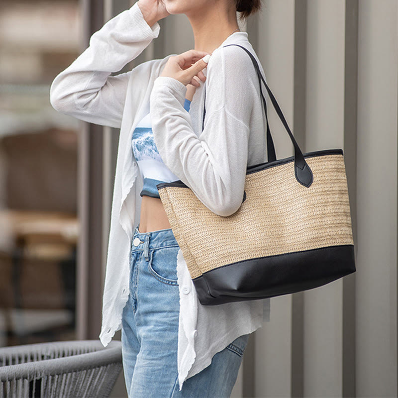 Tragetasche für Damen, einfache, lässige, tragbare Tasche mit großem Fassungsvermögen