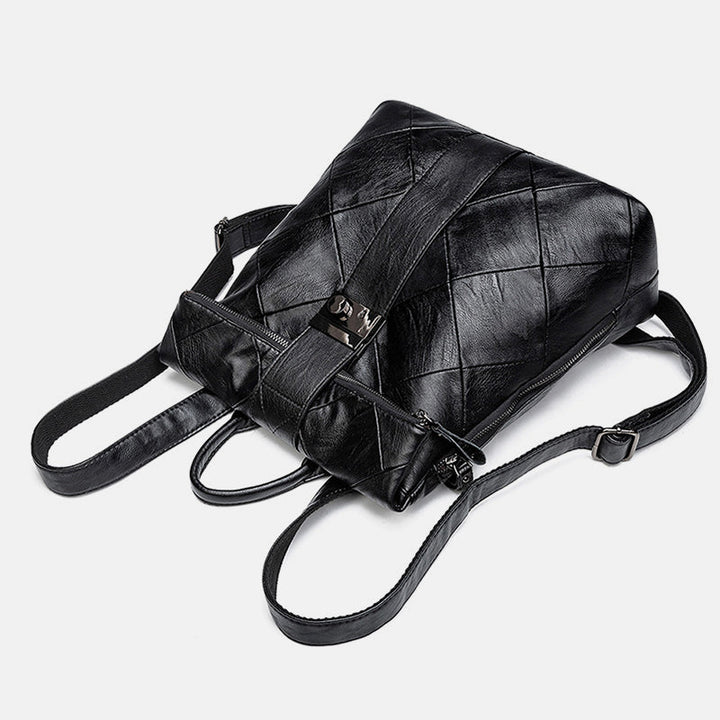 Diebstahlsicherer Vintage-Rucksack aus echtem Leder