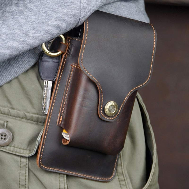 Echtleder Holster für Gürtel Universelle Handyhülle am Gürtel