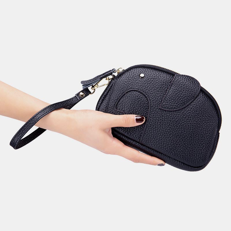 Große, weiche Clutch mit Elefantenmotiv