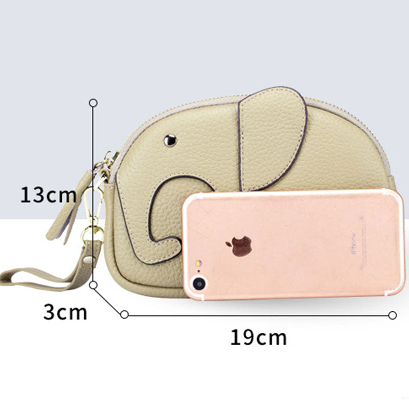 Große, weiche Clutch mit Elefantenmotiv
