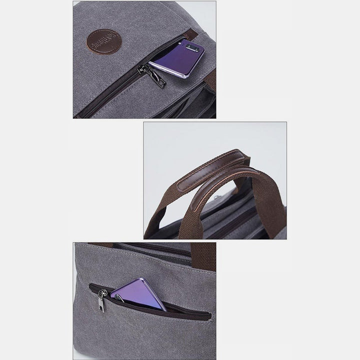 Umhängetasche mit großem Fassungsvermögen und mehreren Taschen