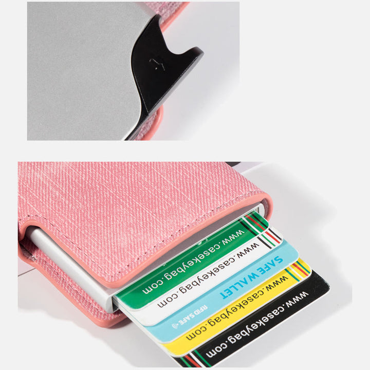 RFID-Mini-Slim-Geldbörse mit Kartenetui aus Metall