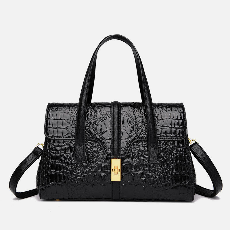 Handtaschen für Frauen Krokodilmuster Leder Crossbody Tragetasche
