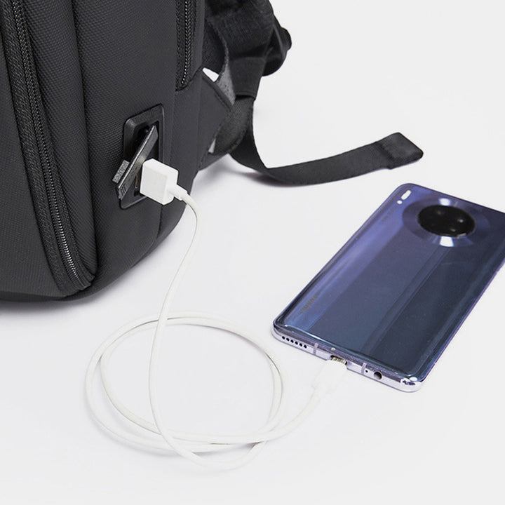 Wasserdichter Multifunktions-Business-Laptop-Rucksack für Herren mit USB-Ladeanschluss