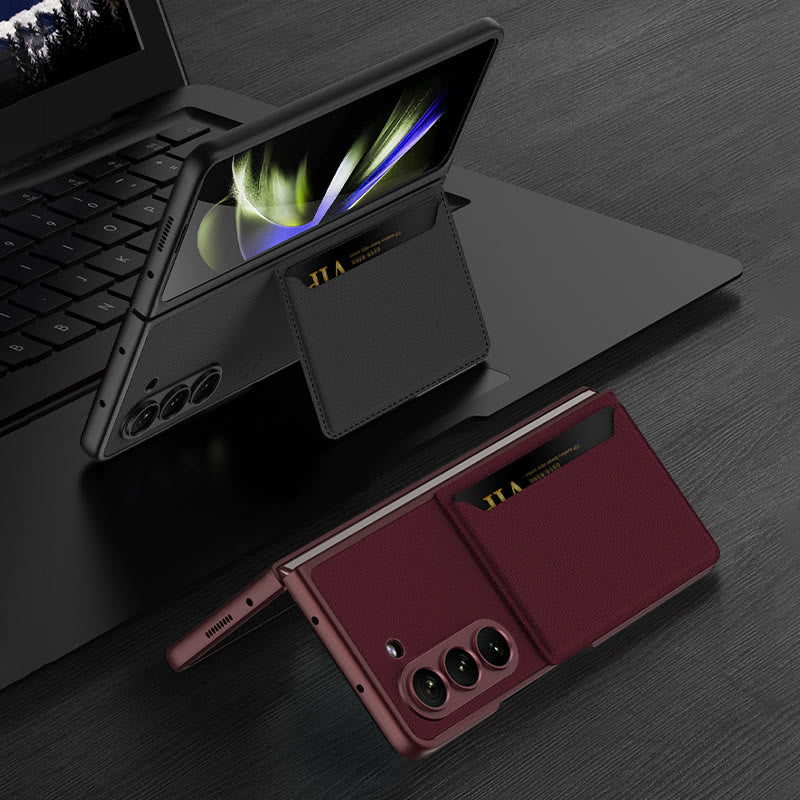 Faltbare Clamshell-Telefonhülle für Samsung Z Fold 5 Kartenhalter