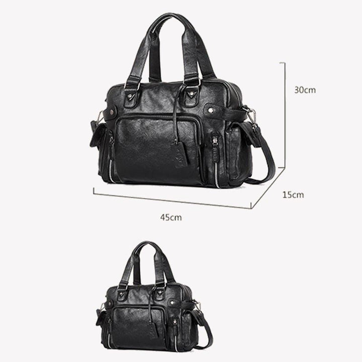 Handtasche für Herren, für Geschäftsreisen, Umhängetasche aus PU-Leder