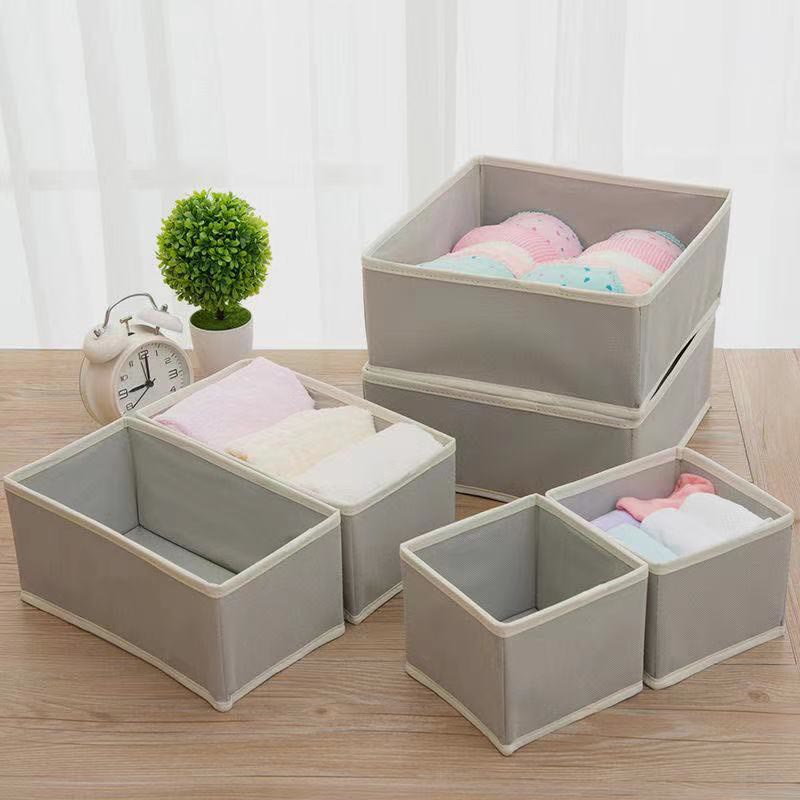 Aufbewahrungstasche für Zuhause, Vlies, sechsteiliges Set, faltbare Kleider-Organizer-Box