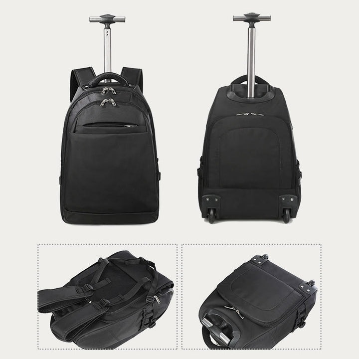 Einfarbig Oxford Rucksack Frauen Männer Business Reise Trolley