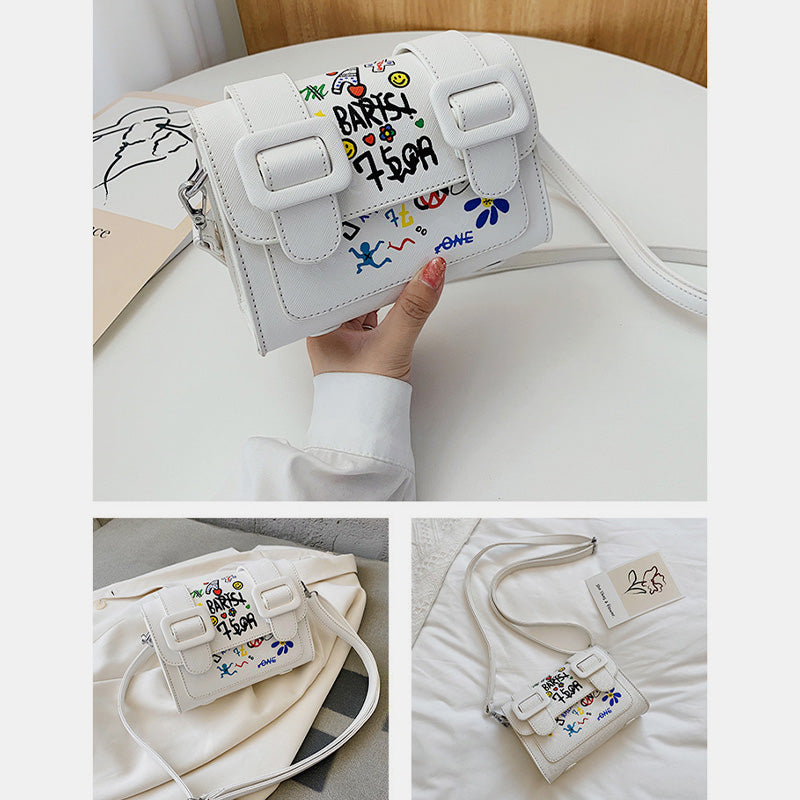 Graffiti Kleine Telefon Geldbörse Mode Umhängetasche Schultertasche Handtasche