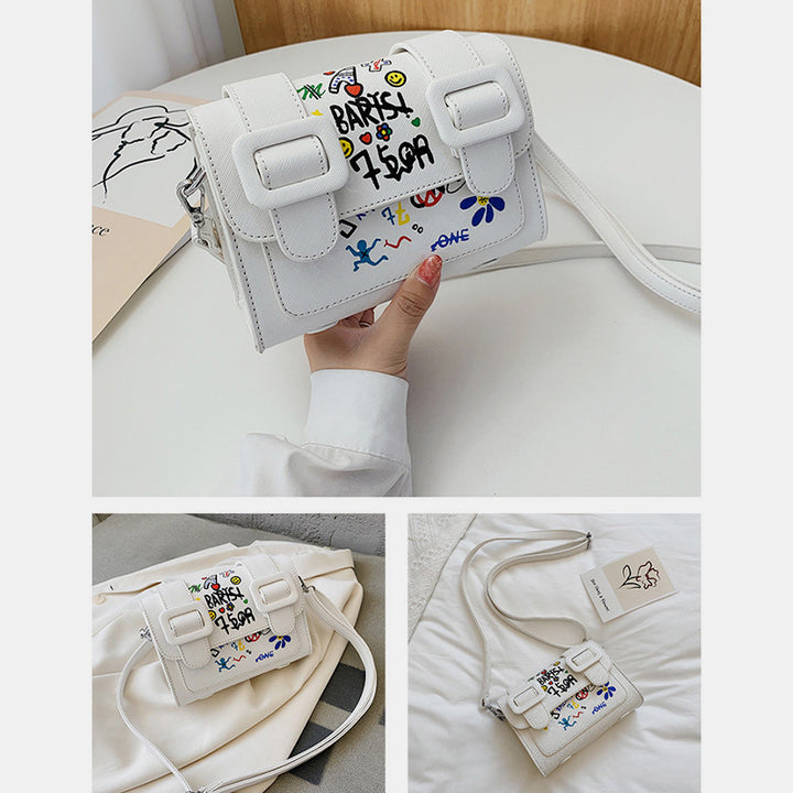 Graffiti Kleine Telefon Geldbörse Mode Umhängetasche Schultertasche Handtasche