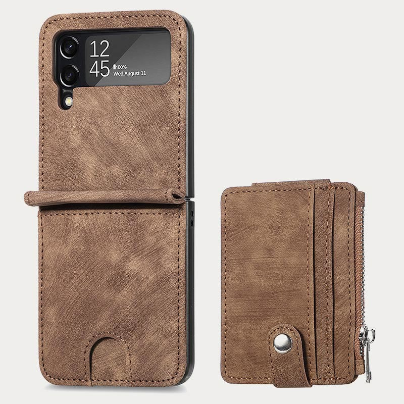 Handyhülle für Z Flip 6 / Z Flip 5 2-in-1 abnehmbare kleine Brieftasche