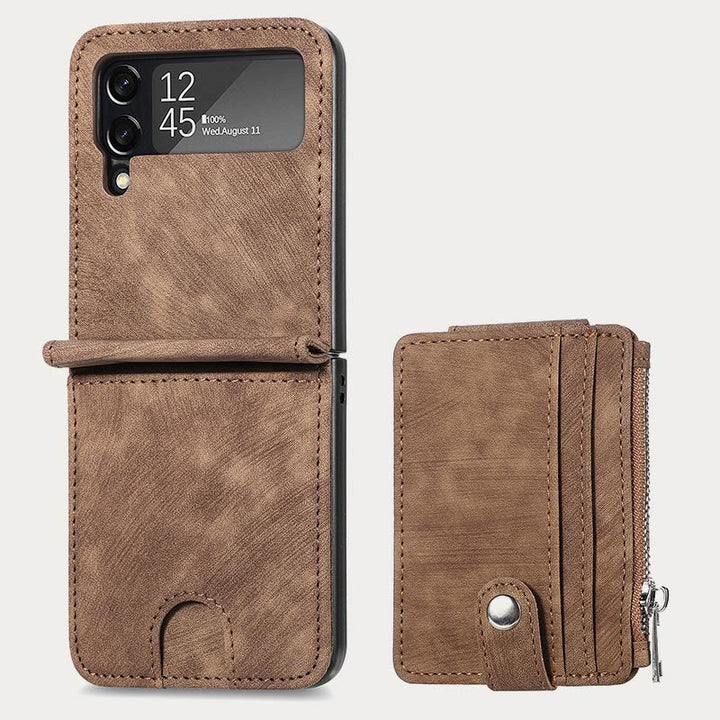 Handyhülle für Z Flip 6 / Z Flip 5 2-in-1 abnehmbare kleine Brieftasche