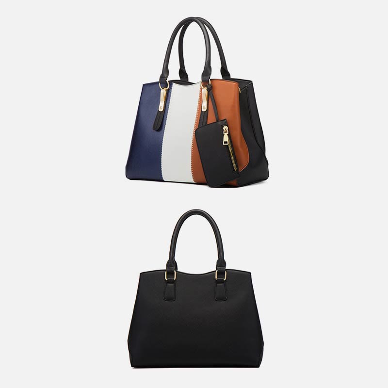 Taschenset in Kontrastfarbe für Damen, schlichte, elegante Damentasche
