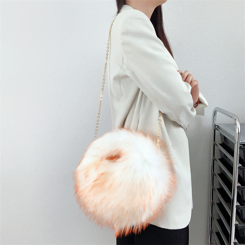 Kunstpelz weiche Hut Tasche Set für Frauen Winter Dating