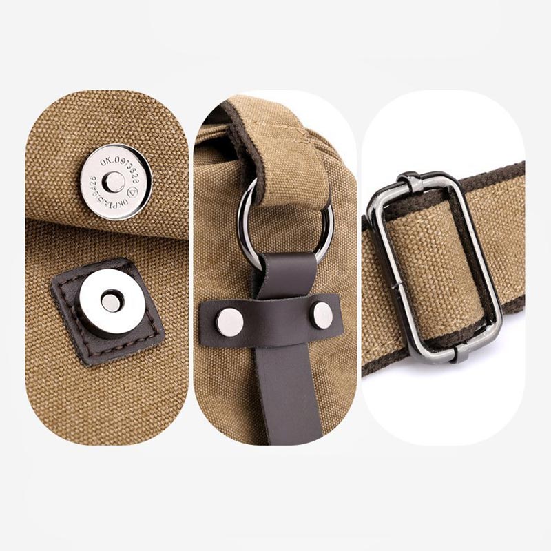 Lässige Messenger-Tasche aus Canvas mit großem Fassungsvermögen