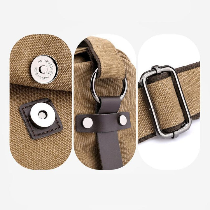 Lässige Messenger-Tasche aus Canvas mit großem Fassungsvermögen
