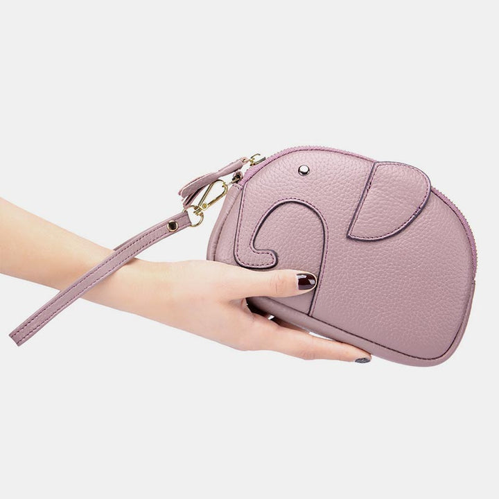 Große, weiche Clutch mit Elefantenmotiv