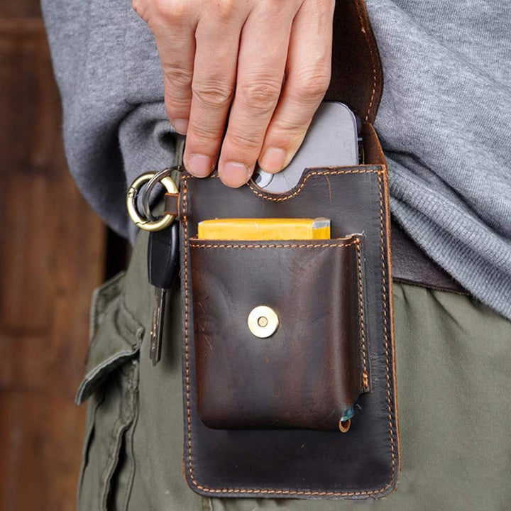 Echtleder Holster für Gürtel Universelle Handyhülle am Gürtel