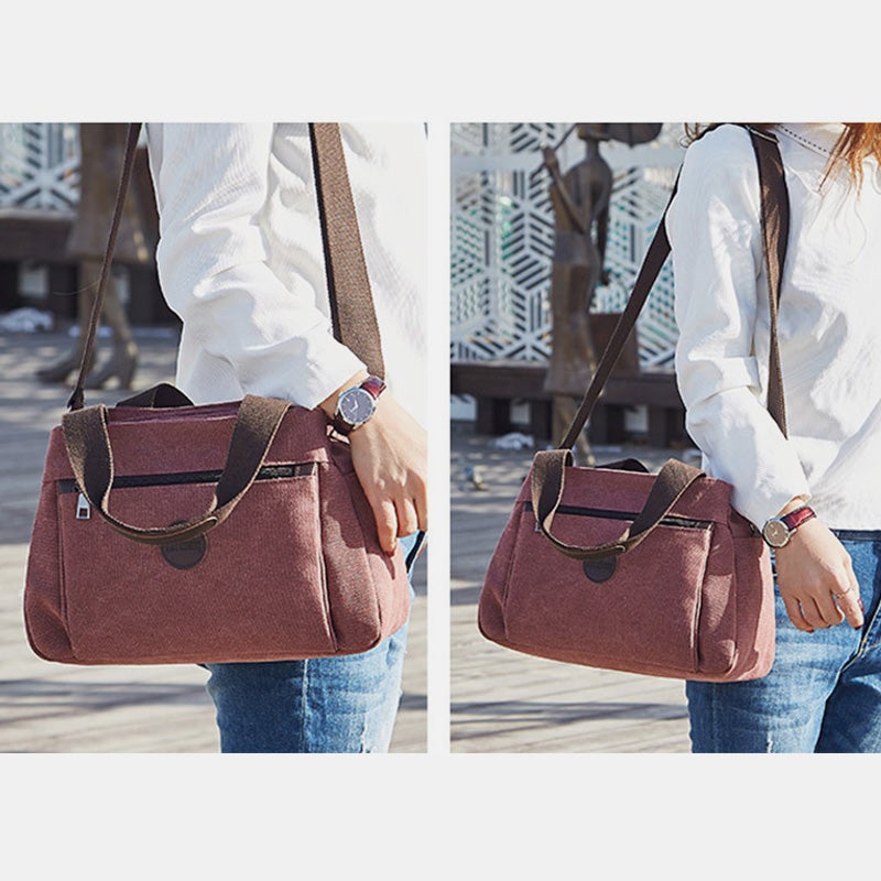 Umhängetasche mit großem Fassungsvermögen und mehreren Taschen