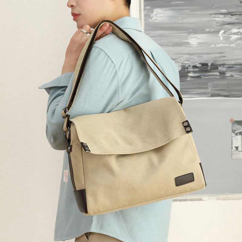 Lässige Messenger-Tasche aus Canvas mit großem Fassungsvermögen