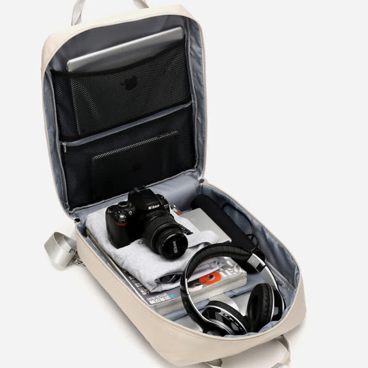 15,6“ Laptop-Rucksack Multifunktionaler Patchwork-Rucksack mit USB-Ladeanschluss
