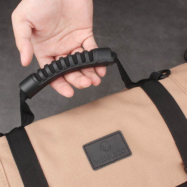 Werkzeugtasche mit Rollen, 453 g, gewachstes Canvas, Werkzeugrolle für Mechaniker, Elektriker, Hobbybastler