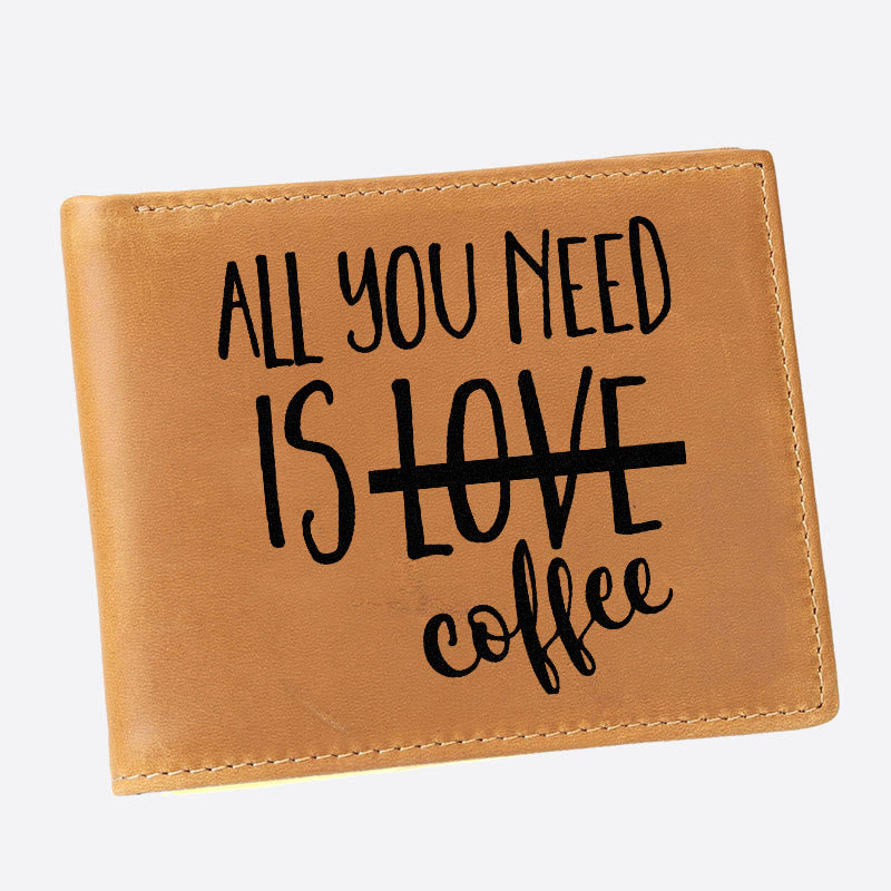 Alles was Sie brauchen ist Kaffee, Gravurkarte für Männer, RFID-Karten
