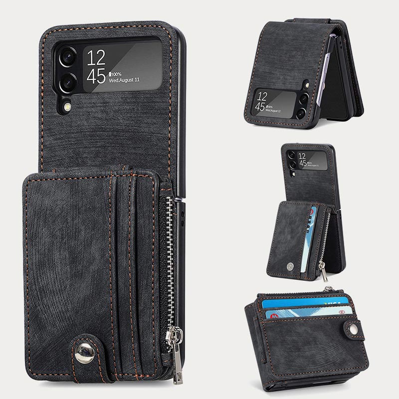 Handyhülle für Z Flip 6 / Z Flip 5 2-in-1 abnehmbare kleine Brieftasche