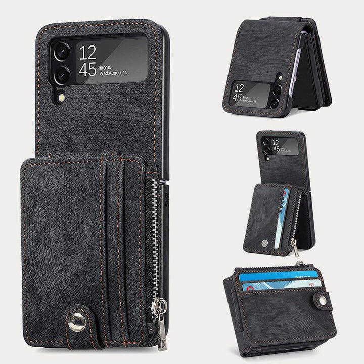 Handyhülle für Z Flip 6 / Z Flip 5 2-in-1 abnehmbare kleine Brieftasche