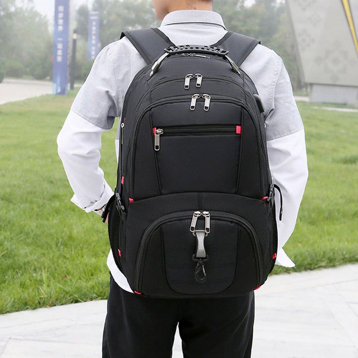 Extragroßer Business-Laptop-Rucksack mit mehreren Taschen und USB-Ladegerät