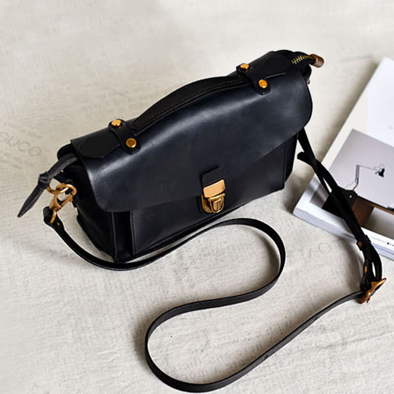Top-Griff-Tasche für Damen Leder große Kapazität Messenger Bag