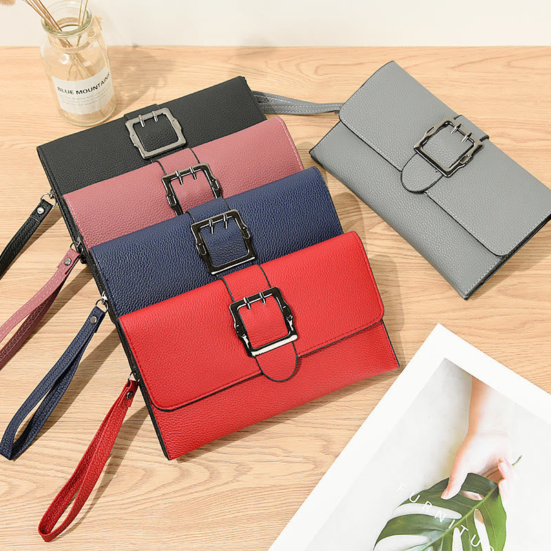Lychee Muster Umschlag Stil Brieftasche Frauen Klassische Leder Tasche