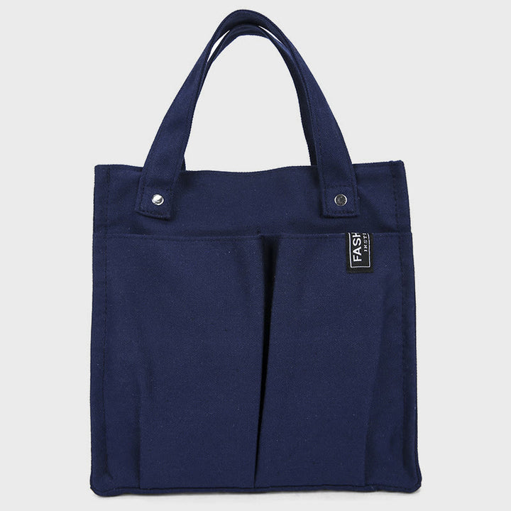 Mini-Tragetasche für Damen, einfarbig, einfache Handtasche aus Canvas