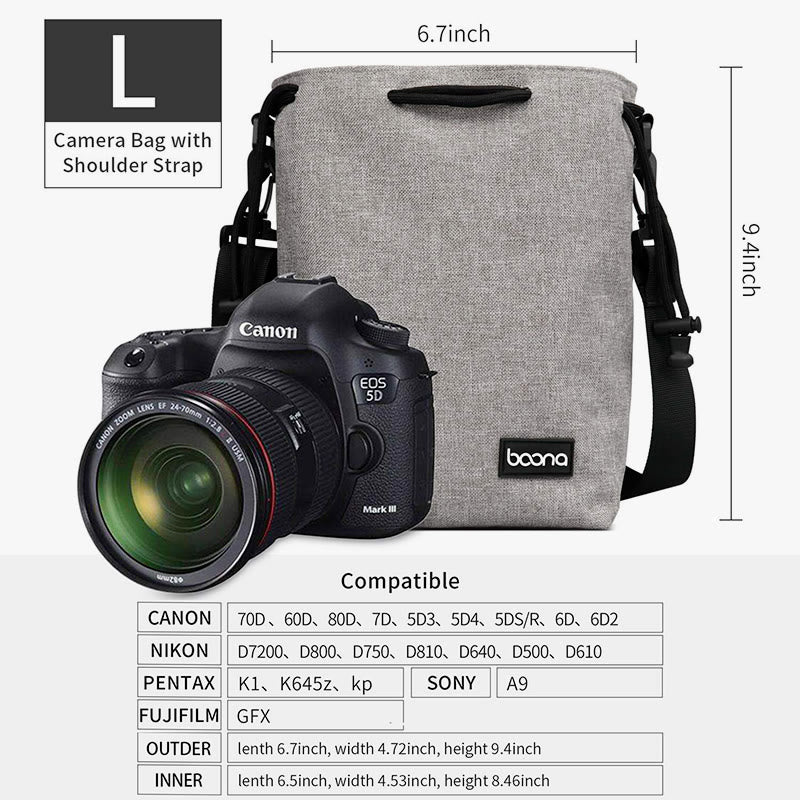 SLR-Kameratasche für unterwegs, wasserdicht, tragbare Objektiv-Schutztasche