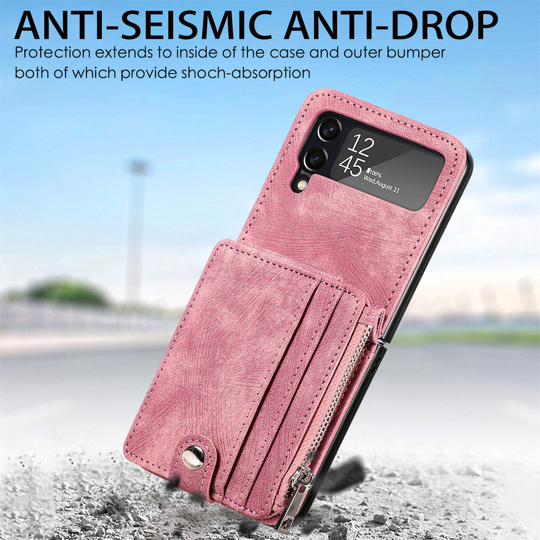 Handyhülle für Z Flip 6 / Z Flip 5 2-in-1 abnehmbare kleine Brieftasche