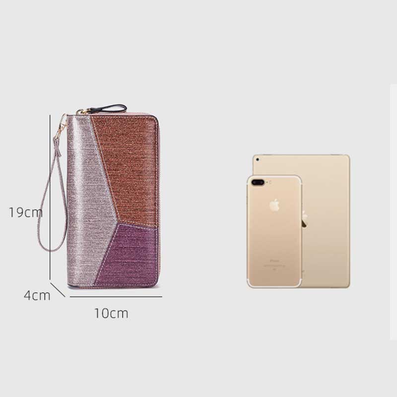 Glitzernde Clutch mit mehreren Taschen, Handytasche