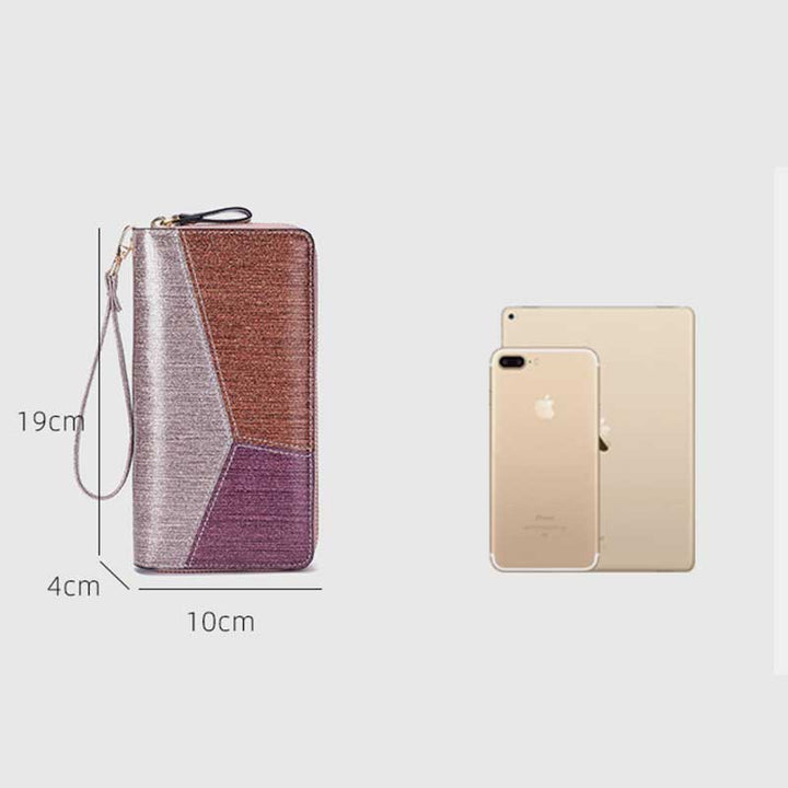 Glitzernde Clutch mit mehreren Taschen, Handytasche